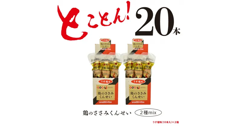 【ふるさと納税】鶏のささみ くんせい うす塩 20本 おつまみ スモーク チキン 燻製