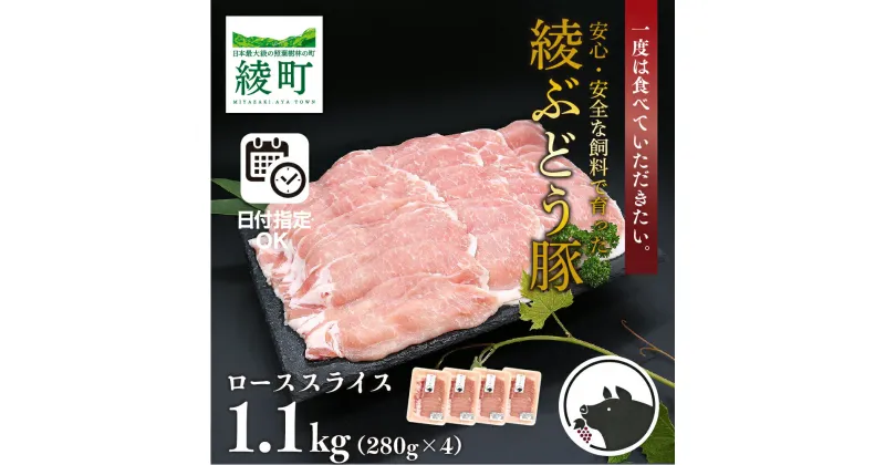 【ふるさと納税】国産 豚肉 ブランド 豚 綾ぶどう豚 ロース しゃぶしゃぶ お試し セット 食べ尽くし 小分け 日時 指定 可能