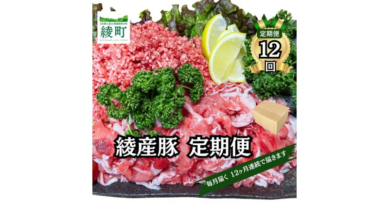 【ふるさと納税】綾町産 豚こま＆ミンチ1.5kg【全12回定期便】（0023-011）