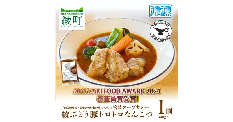 【ふるさと納税】宮崎スープカレー　綾ぶどう豚トロトロなんこつ 希少 軟骨 豚肉 簡単調理 お取り寄せ グルメ レトルト 加工品 惣菜 冷凍