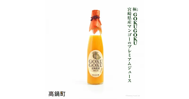 【ふるさと納税】本場宮崎！＜宮崎県産プレミアムマンゴージュース 極極-GOKUGOKU- 500ml×1本＞※入金確認後、翌月末迄に順次出荷します。 特産品 ひょっとこ堂 宮崎県 高鍋町【常温】