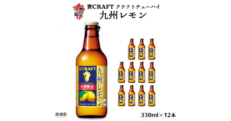 【ふるさと納税】＜九州限定 寶CRAFT クラフトチューハイ 九州レモン 330ml×12本＞※入金確認後、翌月末迄に順次出荷します。 ご当地 酎ハイ 檸檬 黒木酒店 特産品 宮崎県 高鍋町【常温】