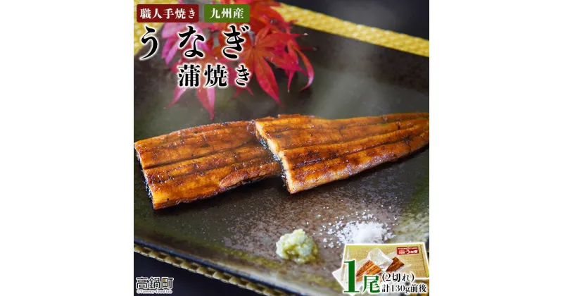 【ふるさと納税】＜職人手焼き九州産 うなぎ 蒲焼き 1尾（2切れ）計130g前後＞ ※入金確認後、翌月末迄に順次出荷します。ウナギ 鰻 宮崎県 高鍋町【冷凍】