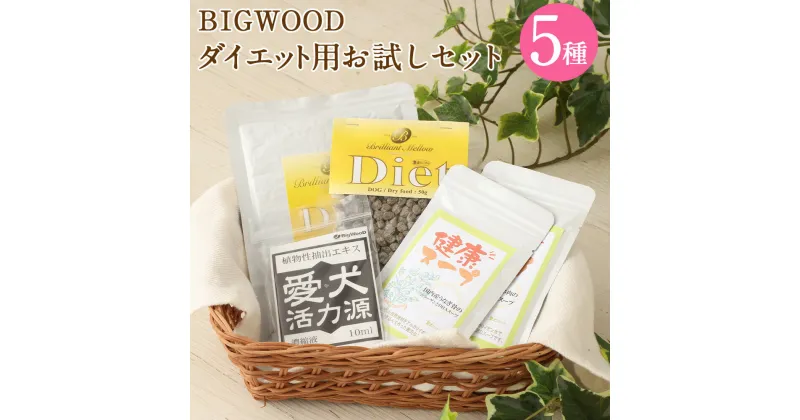 【ふるさと納税】＜BIGWOOD ダイエット用お試しセット＞翌月末迄に順次出荷 ドッグフード ナチュラルドッグフード ダイエット用 サプリメント スープ 犬用 愛犬 健康維持 お試し セット 宮崎県 高鍋町 送料無料