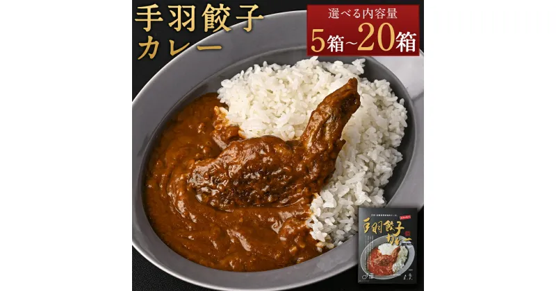 【ふるさと納税】＜みやざき餃子新名物 手羽餃子カレー 5箱／10箱／20箱＞翌月末迄に順次出荷 カレー 餃子カレー 手羽餃子 餃子 ぎょうざ ギョウザ 手羽先 惣菜 レトルトカレー レトルト 簡単調理 保存食 国産 宮崎県 高鍋町 送料無料