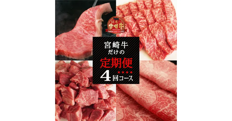 【ふるさと納税】宮崎牛 ステーキ 焼肉 すき焼き しゃぶしゃぶ 煮込みセット 4ヵ月コース 定期便 約3.3kg サーロイン リブロース バラ ウデ モモ クラシタ サイコロカット 送料無料