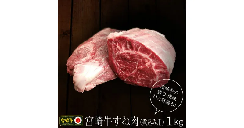 【ふるさと納税】宮崎牛 牛スネ 煮込み用 合計1kg（500g×2パック）牛すね肉 国産 小分け 冷凍 送料無料