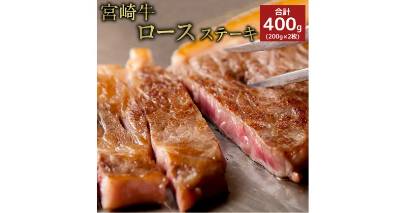 【ふるさと納税】宮崎牛 ロースステーキ 合計400g（200g×2枚）牛肉 お肉 和牛 焼肉 BBQ 冷凍 国産 九州産