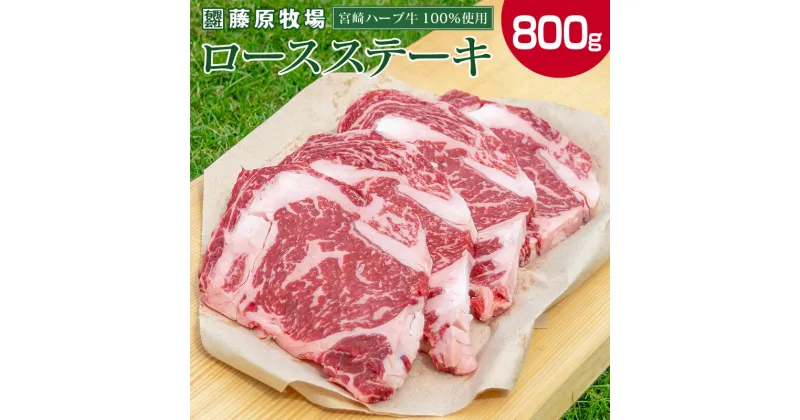 【ふるさと納税】宮崎ハーブ牛 ロースステーキ 合計800g（200g×4枚）宮崎県産 赤身 牛肉 ハーブ 国産 九州産 冷凍 送料無料