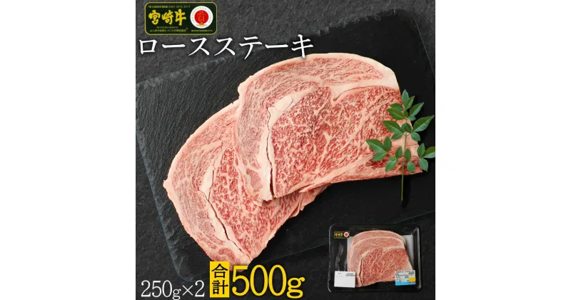 【ふるさと納税】宮崎牛 ロースステーキ 合計500g（250g×2P） 国産 肉 牛肉 ご飯 おかず BBQ ディナー お祝い