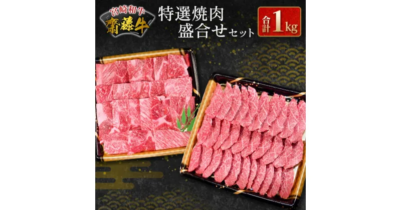 【ふるさと納税】宮崎和牛『齋藤牛』特選焼肉盛合せセット 合計1kg