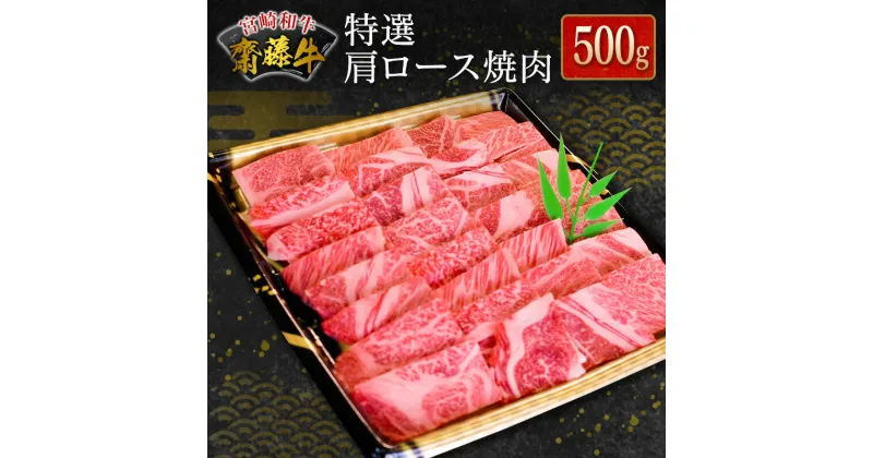 【ふるさと納税】宮崎和牛『齋藤牛』特選肩ロース焼肉 500g