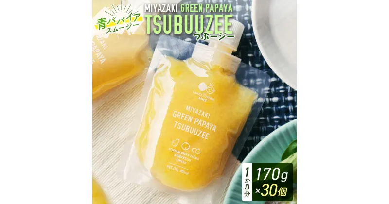 【ふるさと納税】青パパイアスムージー 30個入 MIYAZAKI GREEN PAPAYA TSUBUUZEE ～青パパイアの粒々とフレッシュな柑橘の味わい～