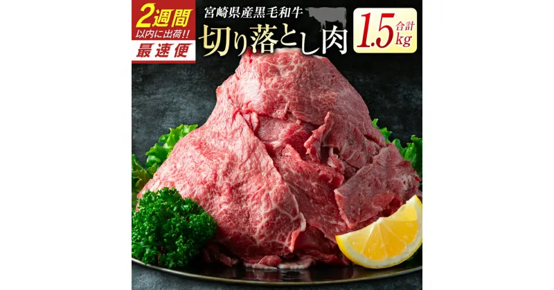 【ふるさと納税】宮崎県産黒毛和牛＜新富育ちGyuGyu・切り落とし肉（500g×3P）＞合計1.5kg 肉 牛肉 宮崎県産