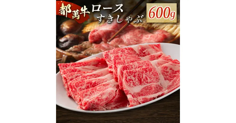 【ふるさと納税】赤身主体の黒毛和牛＜都萬牛＞ロースすきしゃぶ 600g すきやき しゃぶしゃぶ