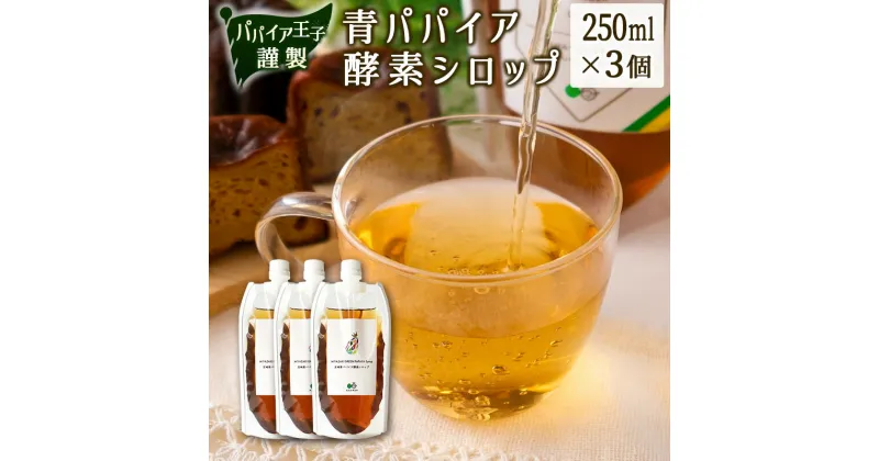 【ふるさと納税】青パパイア酵素シロップ 250ml×3個