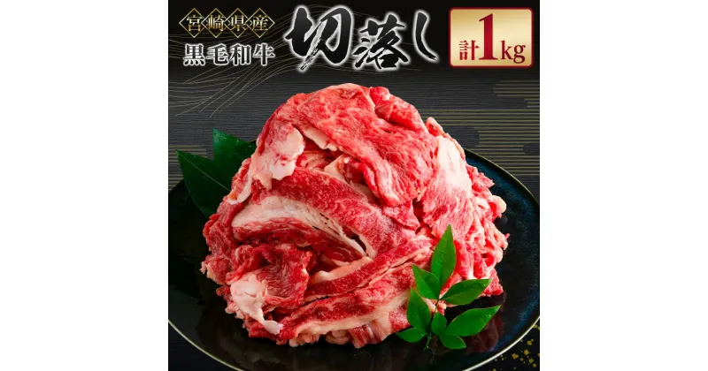 【ふるさと納税】宮崎県産 黒毛和牛切落し（500g×2パック）合計1kg