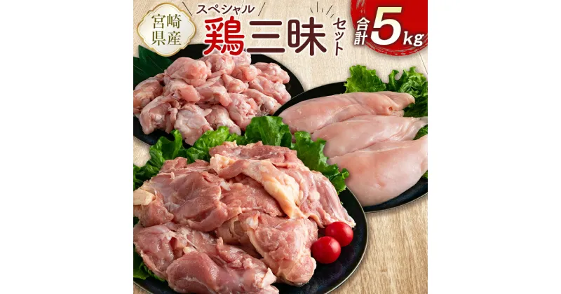 【ふるさと納税】宮崎県産鶏肉 スペシャル鶏三昧セット 合計5kg