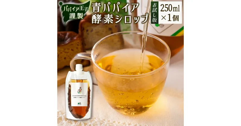 【ふるさと納税】［お試し］青パパイア酵素シロップ（250ml×1個）ポスト投函