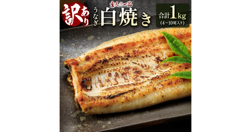 【ふるさと納税】［玄人の一品］うなぎ白焼き 訳あり 不揃い 合計1kg（4～10尾入り）バラツキ 数量限定 宮崎県産 冷凍 蒲焼タレ付