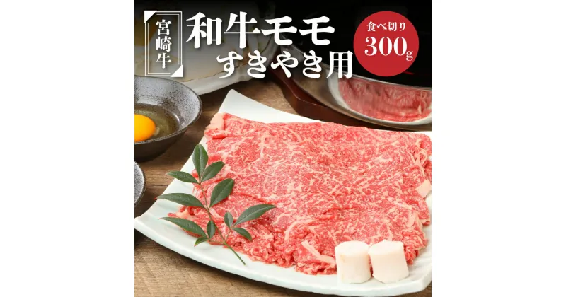 【ふるさと納税】【レビューキャンペーン対象】宮崎牛和牛モモ肉すき焼き用300g – ブランド牛 国産牛肉 国産黒毛和牛 A4等級A5等級 綺麗な赤身 もも肉 和牛ブランド すきやき/しゃぶしゃぶ/冷しゃぶ モモスライス 脂肪分が少なくヘルシー 送料無料【宮崎県木城町】