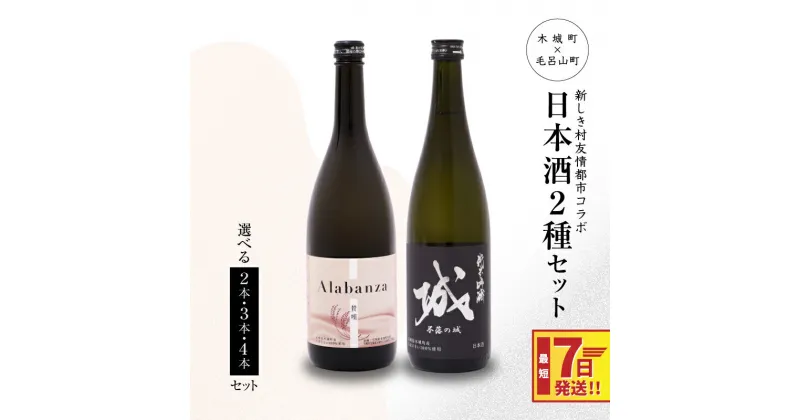 【ふるさと納税】【レビューキャンペーン対象】【7日以内に発送！】日本酒2種セット 城・Alabanza – 本数が選べる 720ml 2本/3本/4本 辛口 純米吟醸 甘口 アラバンサ スパークリング日本酒 日本酒飲み比べセット すぐ届く 冷蔵配送 スピード配送便 送料無料【宮崎県木城町】