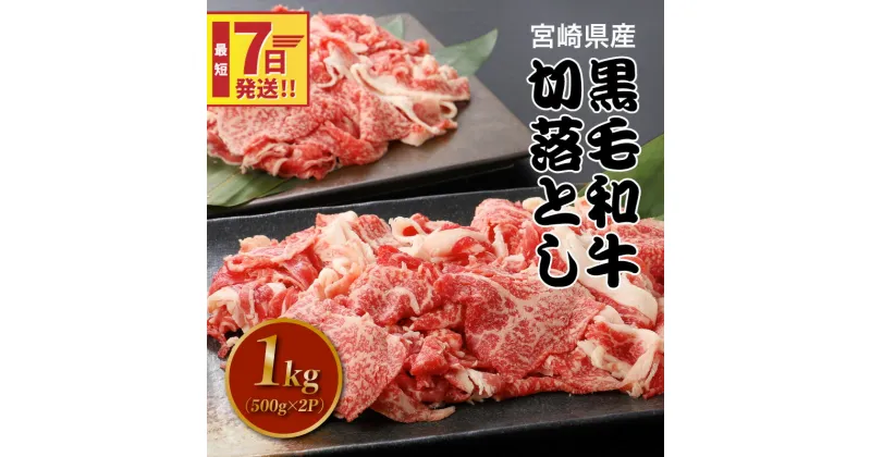 【ふるさと納税】【レビューキャンペーン対象】宮崎県産黒毛和牛切り落とし1kg – 国産 牛肉 切り落とし 国産牛 牛 お肉 にく 黒毛和牛 バラ肉 モモ肉 もも肉 切り落とし肉 サンミート季穣 牛丼/ビーフカレー/ハヤシライス/肉じゃが スピード配送便 送料無料【宮崎県木城町】