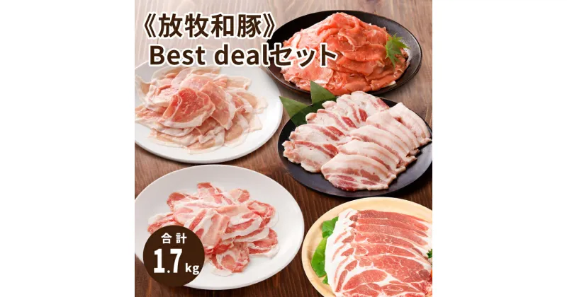 【ふるさと納税】≪放牧和豚≫Best dealセット 【合計1,700g】 – 国産 豚肉 豚 真空トレイ 冷凍 詰め合わせセット 豚ロース ロース肉 バラ肉 豚バラ肉 豚ばら 三枚肉 肩ロース 豚もも肉 豚モモ 豚こま 豚こま肉 豚こま切れ こま切れ肉 送料無料 【宮崎県木城町】