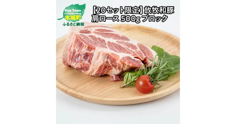 【ふるさと納税】≪放牧和豚≫ 肩ロースブロック 500g – 国産 豚肉 豚 豚ブロック ブロック肉 ブロック 塊肉 かたまり肉 豚肉かたまり 真空パック Pioneer Pork(パイオニアポーク) 肩ロース肉 脂が苦手という方も食べやすい部位 こだわり 送料無料 【宮崎県木城町】