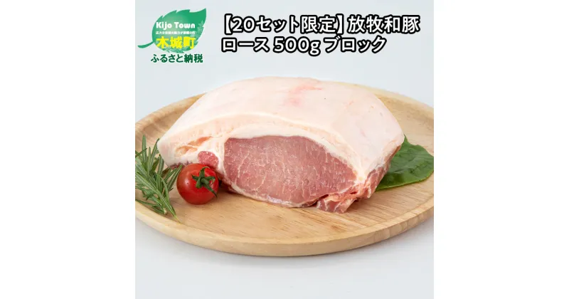 【ふるさと納税】≪放牧和豚≫ ロースブロック 500g – 国産 豚肉 豚 豚ブロック ブロック肉 ブロック 塊肉 かたまり肉 豚肉かたまり 豚ロース ロース肉 Pioneer Pork(パイオニアポーク) 真空パック トンカツ/ローストポークに こだわり 送料無料 【宮崎県木城町】