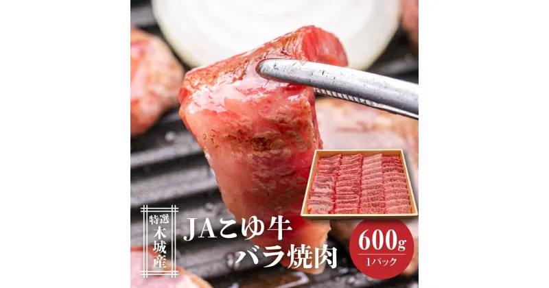 【ふるさと納税】JAこゆ牛 特選木城産 バラ600g 焼肉用 – バラ肉 1パック お肉 牛肉 冷凍配送 国産黒毛和牛 ローカルブランド JAこゆ牛 希少 A4等級/A5等級 霜降り 焼き肉用カット ブランド牛 送料無料 【宮崎県木城町】