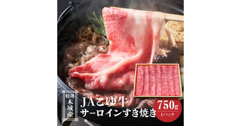 【ふるさと納税】JAこゆ牛 特選木城産 サーロイン 750g すき焼き用 – 1パック お肉 牛肉 冷凍配送 国産黒毛和牛 ローカルブランド JAこゆ牛 希少 すきやき用 スキヤキ すき焼き肉 A4等級/A5等級 送料無料 【宮崎県木城町】