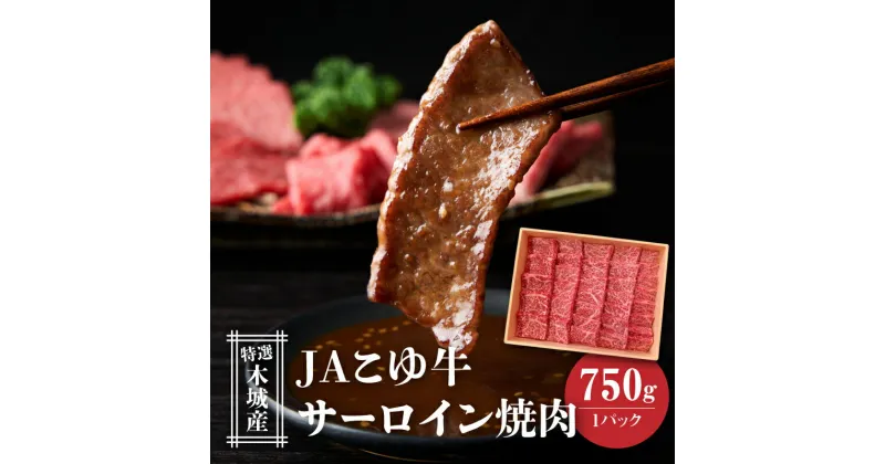 【ふるさと納税】JAこゆ牛 特選木城産 サーロイン 750g 焼肉用 – 1パック お肉 牛肉 冷凍配送 国産黒毛和牛 ローカルブランド JAこゆ牛 希少 焼き肉用カット A5/A4 送料無料 【宮崎県木城町】