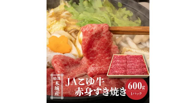 【ふるさと納税】JAこゆ牛 特選木城産 赤身(モモ・ウデ)600gすき焼き用 – 赤身肉 脂身 少ない 部位 1パック お肉 牛肉 冷凍配送 国産黒毛和牛 ローカルブランド JAこゆ牛 希少 A4等級/A5等級 ウデ肉 モモ肉 すきやき用スライス しゃぶしゃぶ 送料無料 【宮崎県木城町】