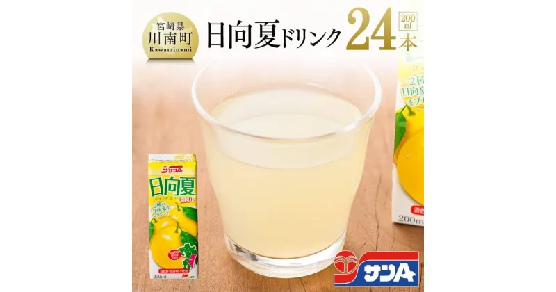 【ふるさと納税】 サンA日向夏ドリンク200ml×24本セット【ジュース 果汁飲料 紙パック 日向夏 九州 宮崎県 川南町 F3022】