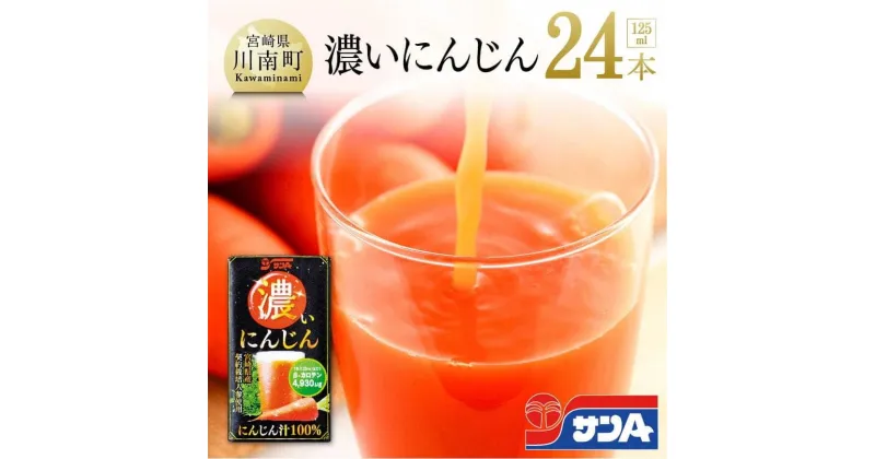 【ふるさと納税】 サンA濃いにんじん(にんじん汁100%)24本セット 【飲料 野菜 ジュース】 F3018