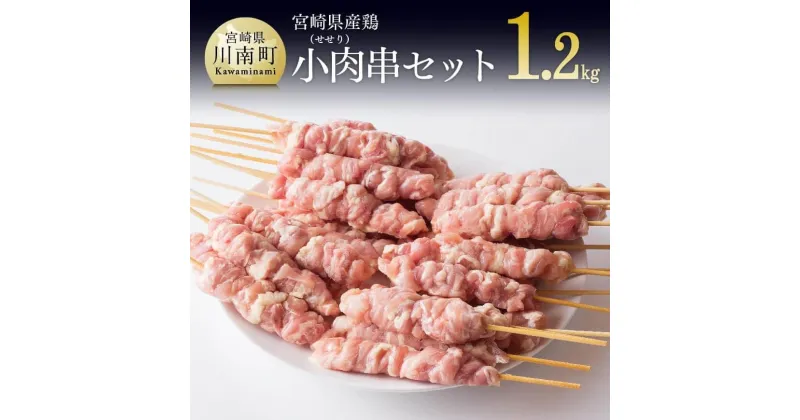 【ふるさと納税】 小肉（せせり）串セット1.2kg　合計30本 – 国産 九州産 宮崎県産 焼鳥 焼き鳥 やきとり イベント バーベキュー キャンプ BBQ お取り寄せ 鶏肉 セット送料無料 川南町 G8108