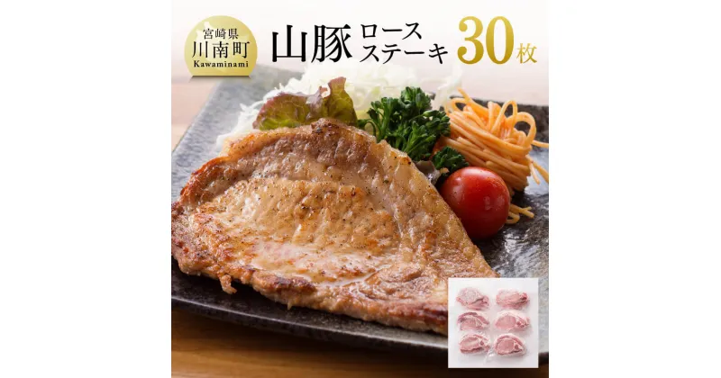 【ふるさと納税】 山豚ロースステーキ 100g×5枚×6P 計30枚 3kg!送料無料 | 豚肉 肉 宮崎県産 ぶた肉 小分け G7502