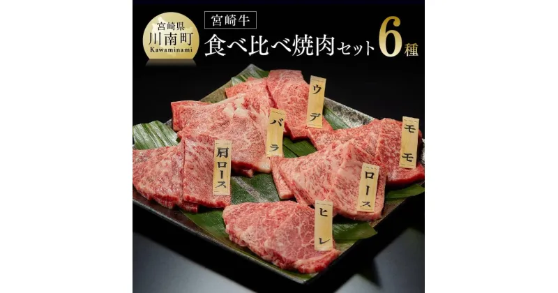 【ふるさと納税】 《 発送時期が選べる 》 宮崎牛 6種 焼肉食べ比べ – 肉質等級等4級以上 肉 牛肉 国産 国産牛 黒毛和牛 A4 A5 4等級 5等級 ミヤチク カタロース バラ モモ ウデ ロース ヒレ 焼肉 セット BBQ バーベキュー 宮崎県 川南町 D0645