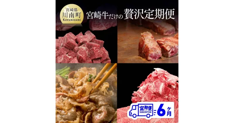 【ふるさと納税】 【定期便】 宮崎牛だけの 贅沢定期便 6ヶ月コース – 肉 牛肉 ステーキ 焼肉 スライス ヒレ ロース サーロイン モモ 月替わり 全6回 九州産 宮崎県産 送料無料 G7427