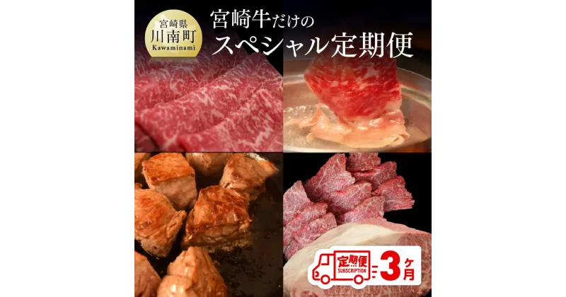 【ふるさと納税】 【定期便】 宮崎牛だけの スペシャル便 3ヶ月コース – 肉 牛肉 ステーキ 焼肉 スライス モモ ヒレ ロース バラ カルビ オリジナルタレ 月替わり 全3回 九州産 宮崎県産 送料無料 G7428