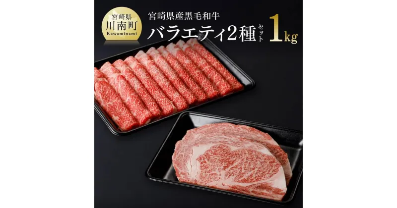 【ふるさと納税】宮崎県産 黒毛和牛 バラエティー 2種 セット 肉 牛肉 和牛 ウデスライス ロースステーキ 送料無料 D0659