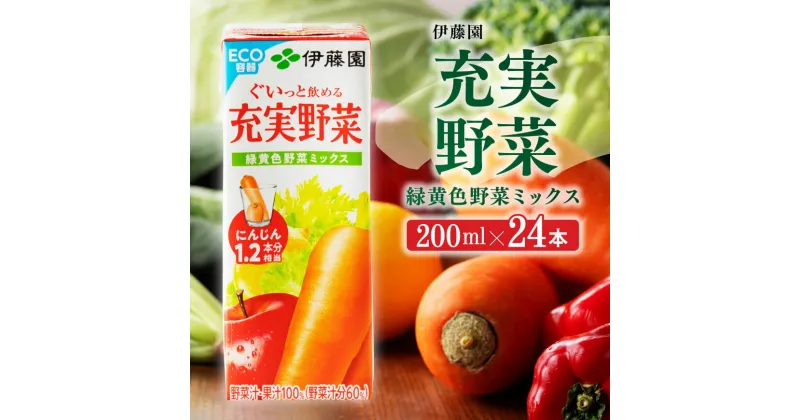 【ふるさと納税】伊藤園 充実野菜 緑黄色野菜ミックス（紙パック）200ml×24本 【 伊藤園 飲料類 野菜ジュース 野菜 ジュース ミックスジュース 飲みもの E7346】