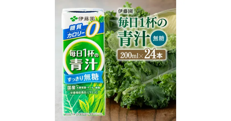 【ふるさと納税】伊藤園　毎日1杯の青汁無糖（紙パック）200ml×24本 – 伊藤園 飲料類 野菜 飲料 青汁 パック 飲みやすい 野菜ジュース ジュース ソフトドリンク E7354