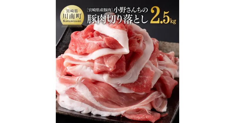 【ふるさと納税】宮崎県産豚肉 小野さんちの豚肉 切り落とし 2.5kg【 豚肉 豚 肉 宮崎県産 小分け パック 便利 和洋中】 送料無料 E10505