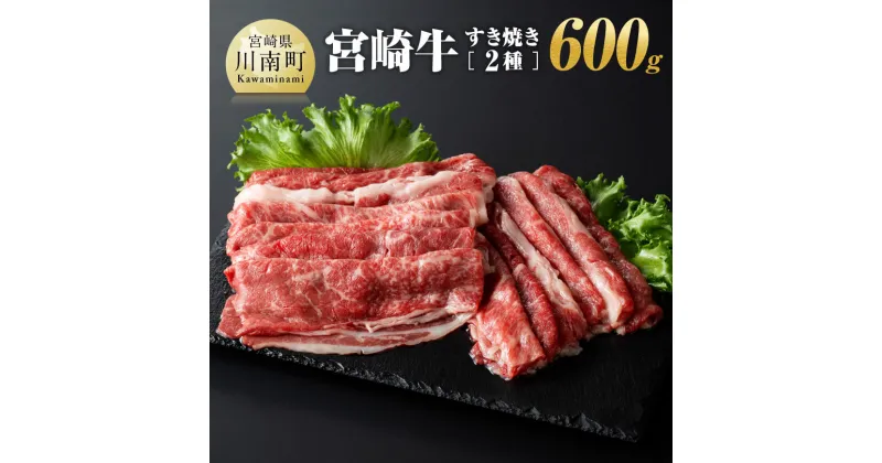 【ふるさと納税】宮崎牛すき焼き2種 600g – 肉 牛肉 A4〜A5等級 宮崎牛 国産牛 宮崎県産 和牛 九州産 日本ハム 記念日 イベント しゃぶしゃぶ BBQ 送料無料 E11004