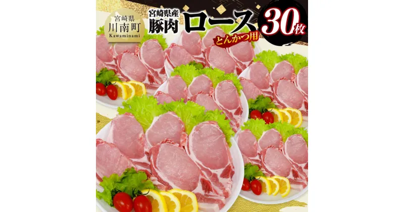 【ふるさと納税】宮崎県産豚肉ロースとんかつ用30枚 – 豚肉 豚 肉 宮崎県産 ロースカツ とんかつ 送料無料 D11606