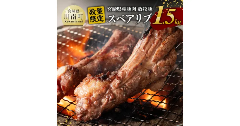 【ふるさと納税】 数量限定！宮崎県産豚肉放牧豚スペアリブ1.5kg – 豚 肉 国産 九州産 宮崎県産 川南町産 豚肉 スペアリブ 送料無料 D08102