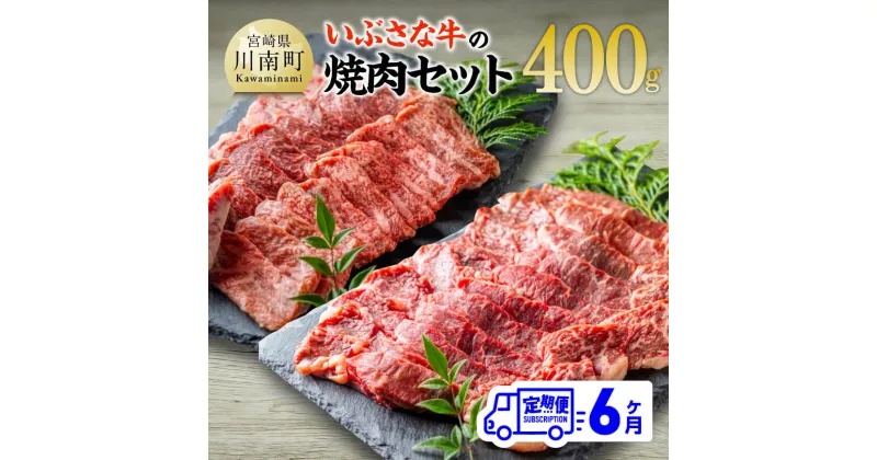 【ふるさと納税】【6ヶ月定期便】いぶさな牛の焼肉セット400g – 宮崎県産 牛 切り落とし 黒毛和牛 定期便 D05306t6