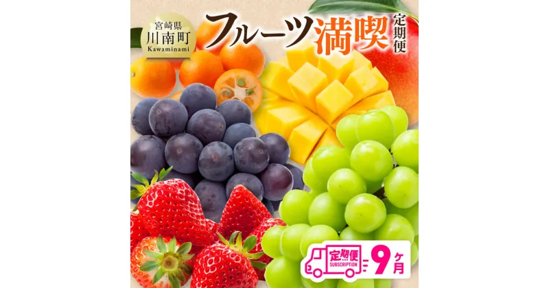 【ふるさと納税】【 全9回定期便 】 フルーツ 満喫 定期便 – 川南町産 くだもの きんかん いちご 完熟 マンゴー ぶどう ピオーネ シャイン マスカット D11701t9